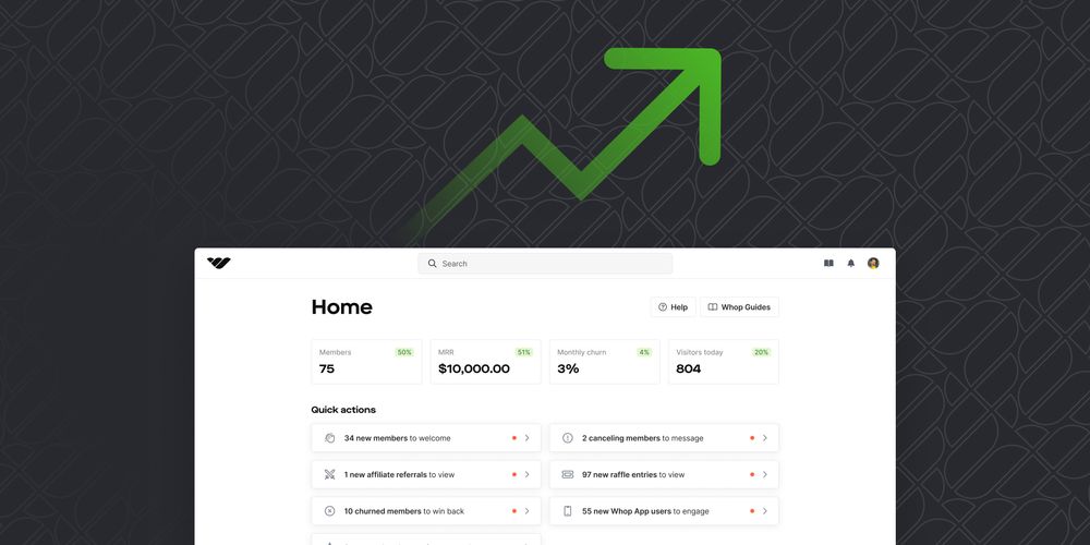 Optimizing your Whop dashboard